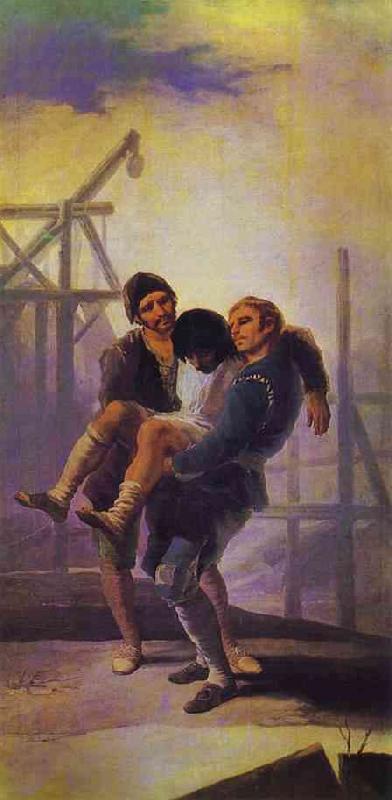 Francisco Jose de Goya The Injured Mason oil painting image